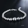 Lien, chaîne 925 en argent Sterling boule forme perles Popcorn Bracelet pour les femmes mariage fiançailles fête bijoux de mode