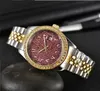 relogio masculino diamond mens Watches luxury Watch women fashion Black Dial Calendar gold Bracelet Folding Clasp Master Male gift246S