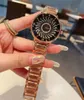 Masowa marka zegarek dla kobiet dziewczyna kryształowy styl stalowy metalowy zespół piękny zegarek na nadgarstek DI25