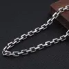 Kedjor 925 Sterling Silver Retro Thai Men 7mm Link Chain ClaVicle Halsband Passale Pure S925 Box Drop