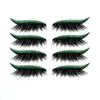 4 Paar wiederverwendbare falsche Wimpern, Eyeliner und Wimpernaufkleber, 7 Farben, wasserfeste Eyeliner-Wimpernaufkleber, einfach zu verwenden und zu entfernen3675073