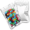 Aluminum Foil Resealable Zipper Bag Plastic Coffee Tea Cookie Food Storage Bags Empty Smell Proof Pouch Package