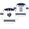 Vin374040Alexis Lafrenière # 11 Rimouski Oceanic CHL Maillot de hockey sur glace bleu marine blanc pour hommes cousus avec numéro et nom personnalisés