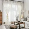 Zasłony zasłony w stylu europejskim Design Sheer Tiul do salonu balkon organza tkaniny zabiegi okienne