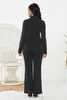 Biuro Panie Garnitury Kobiety Biznes Uniform Slim 2 Sztuk Zestawy Długi Rękaw Lady Blazer Płaszcz i spodnie Eleganckie stroje 210507