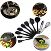 Ustensiles de cuisine en silicone Set Ustensiles de cuisine Poêle antiadhésive Cuillère Batteur à œufs Pelle Gadgets de cuisine 10Pièces / Ensembles Ustensiles de cuisine RRD12610