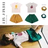 Peuter stijlvolle trends zomer kleding merk jelly kinderen jongens meisjes t-shirt katoen tops fruit patroon baby 210619