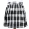 Kvinnor Grid Kort Skirt Lady High Waist Dress Spring Fashion Skirts Gullig Gul Svart Röd Lattice Pläterad Klänningar Punk Style