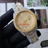 2022 Luxury Fashion Mens Diamond Watch Rose Gold Calendar Gold Bracelet Folding Clasp Master Designer Men Watches LU