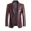 Marque Blazers hommes printemps automne coupe ajustée costume vestes mode cuir Blazer veste surdimensionné 7XL terno Masculino hommes Suits227B