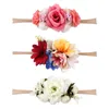 Hair Accessories Lovely Baby Headband Fake Flower Nylon Bands For Kids Artificial Floral Elastic Head Bands Headwear 651 Y2