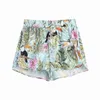 Oversize Women High Waist Shorts Sommar Fashion Beach Style Straight Female Draping Animal Print 210515