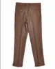 Мужские костюмы, блейзеры, мужские брюки, длинные брюки, шерстяной твид, хлопок для отдыха, мужской деловой костюм с узором «елочка», брюки для Wed223k
