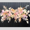 Dekorativa blommor kransar konstgjorda blommor arrangemang bord mittpieces boll triangel rad dekor bröllop båge backdrop party 5150203