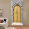 Porte Autocollant Image Auto Papier Adhésif Golden Religion Decal PVC Étanche 3D Imprimer Art Décoration de La Maison DIY pour Salon 210317