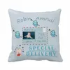 Personnalisé coeur pépinière Po enfant bleu bébé jeter taie d'oreiller doux maison coussin décoratif canapé par LVSURE Store coussin/décoratif