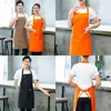 High quality fashion men's and women's waterproof apron large pocket multicolor dining room work clothes metal buckle