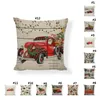 Red Pickup Truck Christmas Pillow Case Linne bäddsoffa Kudde om sängkläder levererar 12 stil t2i53105