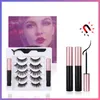 Magnetischer flüssiger Eyeliner, magnetisches Pinzettenset für falsche Wimpern, kein Kleber erforderlich, Make-up-Werkzeuge, 5 Paar Wimpern, gemischte Stile