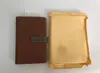 19CM 12 5CM Agenda Notebook Card Holders Cover Leather Diary with Box dustbag and Invoice Note books Style Gold ring244E