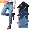 Mäns Jeans Bomull Brand Business Casual Fashion Stretch Straight Work Classic Style Byxor Byxor Man Plus Storlek 28-40 42 44 211008