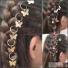 Other Fashion Aessories Hz0295 Headdress Personality Street Pai Braid Butterfly Diy Pendant Hairpin Drop Delivery 2021 Igdzc