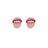 Stud FH85 2021 Aankomst Speciale delicate creatieve geometrische mond Face Fashion Leuke oorbellen voor vrouwen meisjes tieners feest