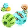 Brinquedos para animais de estimação 5cm de elasticidade interativa Bola de borracha natural com vazamento de dentes de dente Cat Cat Chew InteractiveToys WLL415