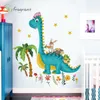 Dinossauro dos desenhos animados Buddies Adesivos de Parede Auto-adesivo Home Kids Ation Quarto Baby Quarto Decoração Bonito Padrão Adesivo