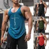 Gym Tank Top Men Fitness Clothing Mens Bodybuilding Tanks Tops Summer for Male Sleeveless Vest Shirts Plus Size