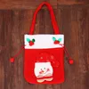 クリスマスの装飾25cm赤いベルベットクリスマスギフトバッグパーティーキャンディーハンドバッグ
