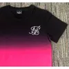 Jedwabne meny menu o-deterk t koszule sik moda męskie topy men t-shirt Siksilk krótkie rękaw