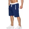 Sommar Mäns Casual Shorts Jogger Sport Zipper Splice Mesh Andningsbar Bekväm Beach Kort Bodybuilding Solid Färg