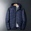 Giacca da uomo in autunno ultraleggera sottile 90% piumino d'anatra bianca giacche casual cappotto primaverile portatile per parka 211214