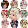 8 kolorów Donut Baby Hat Noworodka Elastyczna Bawełniana Beanie Czapka Multi Color Infant Turban Kapelusze Dzieci Florals Pałąk Akcesoria Dla Dzieci