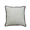 Poduszka/poduszka dekoracyjna czarno-biała poduszki do rzutu włoski styl prosty frędzle z przędzoną przędzą