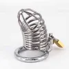 Cockrangs manliga kyskhetsanordningar Metal Cage Mens Belt Penis Lås Bondage Alloy Ring Sex Utrustning för Man Penis Toy 1123