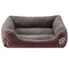 Super Grote Hond Sofa Bed Waterdichte Bodem Zachte Fleece Nest Mandketten Mat Pet Herfst Winter Warm Cozy S House 210924