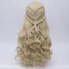 Tresses Style Blonde Long Ondulé Synthétique Cheveux Cosplay Costume Perruques Femmes Halloween Party Jouer Rôle + Cap Perruque Gratuit