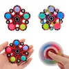 Game Fidget Toys Simple Dimple Silicone Spinning Top Push Bubble Sensory Stress Reliever Finger Spinner Adult Children Autism Antistress