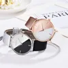 Armbandsur kvinnor mode lyx rosguld klockor hudb￤lte typ titta damer casual kvarts handled relojes para mujer