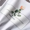 DONAMOL Large size 5XL short-sleeve T-shirt female summer rose printing round neck cotton loose Leisure top pullovers 210623