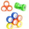 2021 Novo Stress Relief Magnetic Ring Decompression Finger Brinquedos Anti-Stress Spinner Para Adultos Crianças Presentes de Natal 3 Pçs / Set