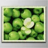 Mela verde Fatto a mano Punto croce Strumenti artigianali Ricamo Set di cucito contato stampa su tela DMC 14CT / 11CT