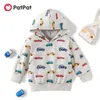 Lente en herfst baby peuter jongen trendy auto print hoodie voor kinderen sweatshirts kleding 210528