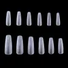Clear Coffin False Nail Tips 12 Sizes Full Cover Acrylic Ultra Thin ABS Material Nail Art Tips 600pcsPack A04927144332