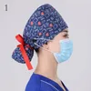 Baumwoll-Peelingmütze Langes Haar Gorros Quirurgicos Floral Bouffant Sanitärkappe mit Schweißband Cartoon bedruckte Stillkappen Beanie/Totenkopf Eger22