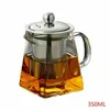 Clear Heat Resistant Clear Glass Teapot Jug W Infuser Coffee Leaf Herbal Pot Flower Teapot Milk Juice Container