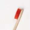 Brosse à dents plate multicolore, élégante, Simple et pratique, pour adultes, fournitures d'hôtel chez l'habitant, charbon de bambou, cheveux doux XG0032