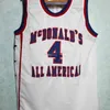 Nikivip All American Chauncey Billups # 4 Maillot de basket-ball rétro bleu blanc McDonald Mens Cousu Personnalisé N'importe quel numéro Nom Maillots